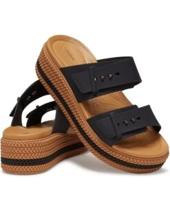 Crocs Brooklyn Buckle Low Wedge | Sandals