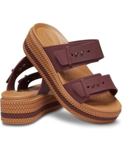 Crocs Brooklyn Buckle Low Wedge | Sandals -Komat Crocs Store 71hEEachnOL. AC SR736920