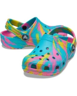 Crocs Kids Classic Marbled Tie-Dye Clog (Toddler) | Clogs