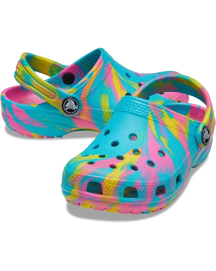 Crocs Kids Classic Marbled Tie-Dye Clog (Toddler) | Clogs 1 Crocs Kids Classic Marbled Tie-Dye Clog (Toddler) | Clogs