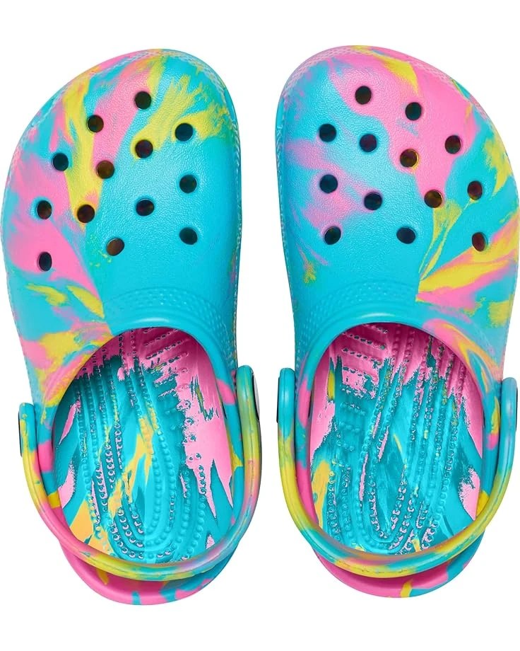 Crocs Kids Classic Marbled Tie-Dye Clog (Toddler) | Clogs 2 Crocs Kids Classic Marbled Tie-Dye Clog (Toddler) | Clogs - Image 2